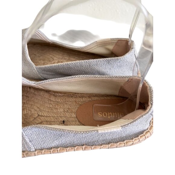 Soludos Womens Espadrille Flats Canvas Slip-On Shoes Light Gray Size 7 - Picture 7 of 12